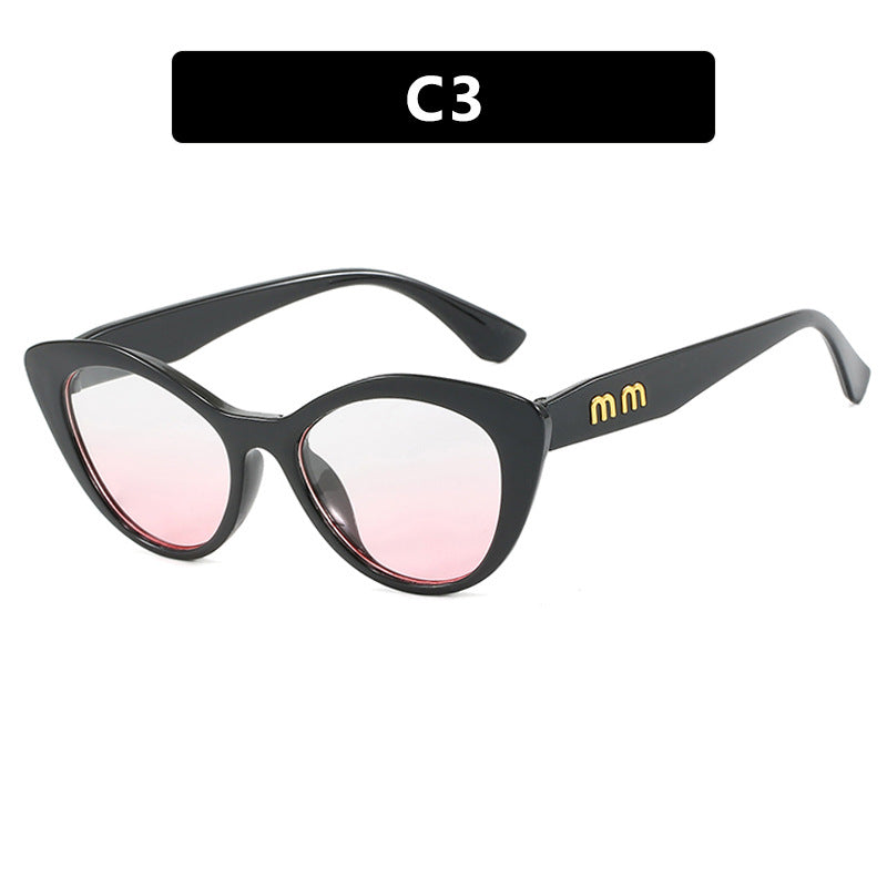 Damer eksentriske Cat-Eye solbriller med beskyttende UV-filter Luvikno