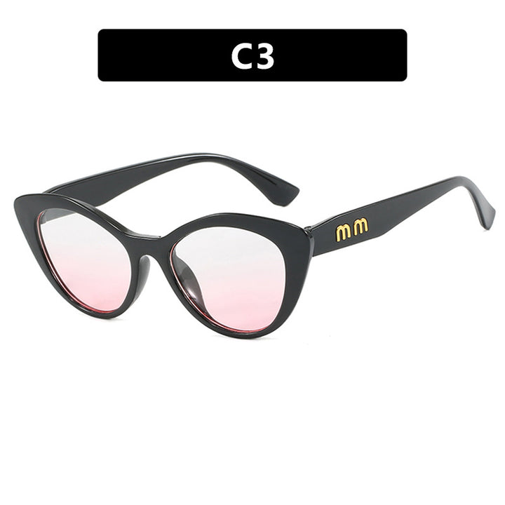 Damer eksentriske Cat-Eye solbriller med beskyttende UV-filter Luvikno