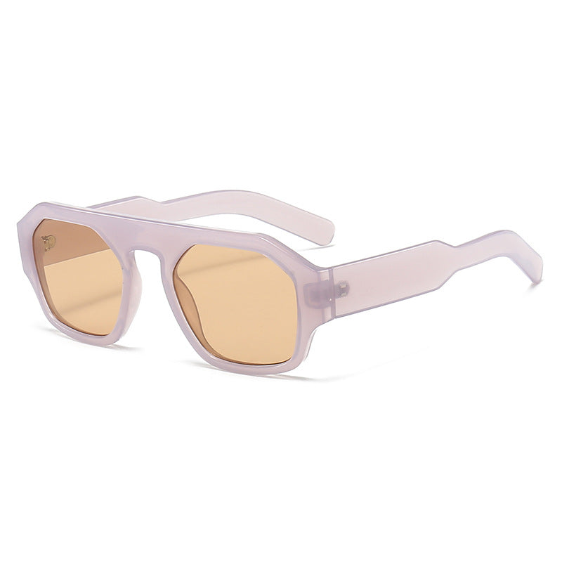 Dame motetrender solbrille i innovativ geometrisk design Luvikno