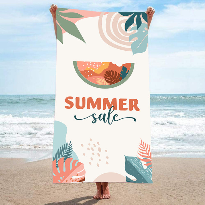 Ladies beach towel with maritime stripe pattern Luvikno