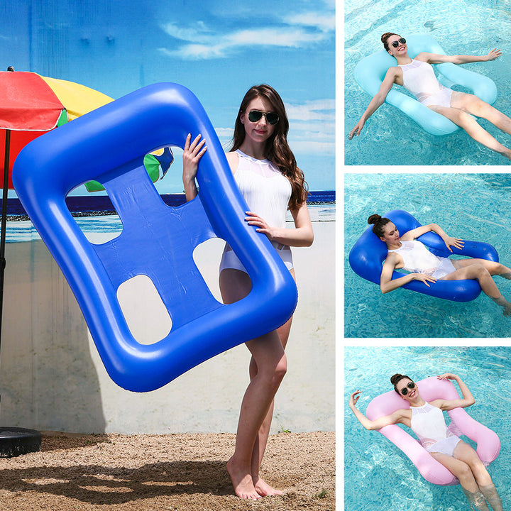 Kvinne Komfortabel Oppblåsbar Basseng Lounger med Ergonomisk Design Luvikno