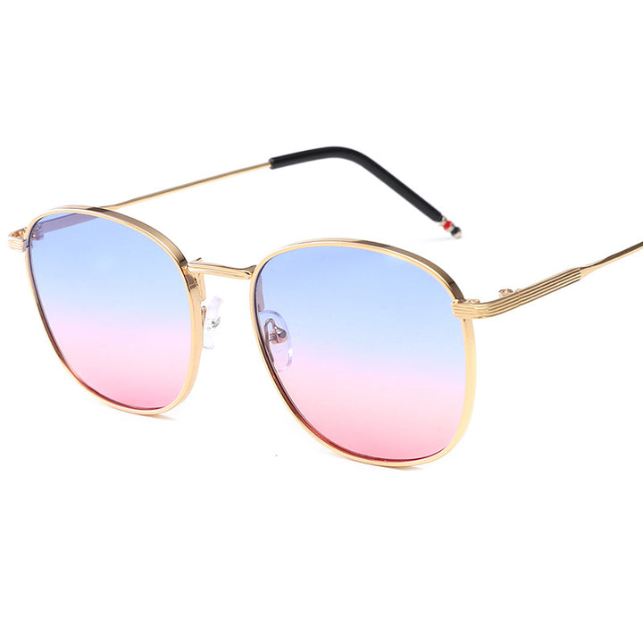 Dame stilige oversized solbriller med glamorøst metallramme Luvikno