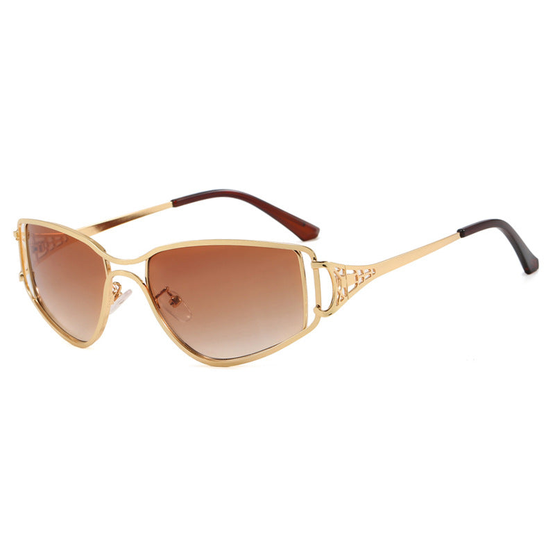Dame eksklusive Cat-Eye solbriller med elegante dekorasjoner Luvikno