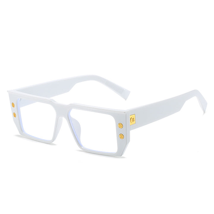 Dame moteriktig klar brille med gyldne detaljer Luvikno