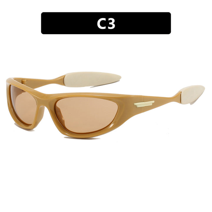 Dame sportlig solbrille med gummiert design Luvikno