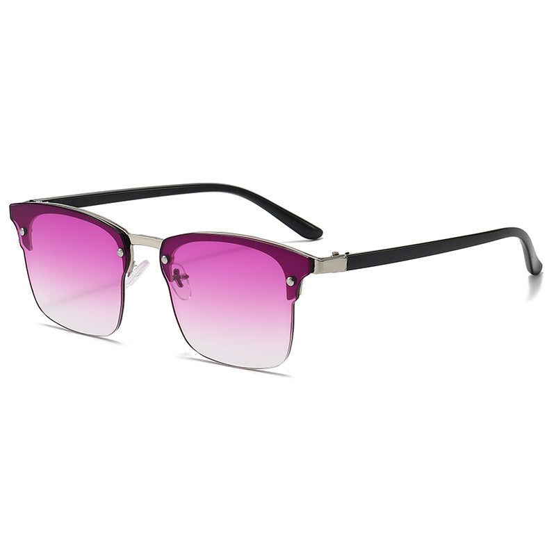 Dame moteriktig kvadratisk solbrille med robust ramme Luvikno