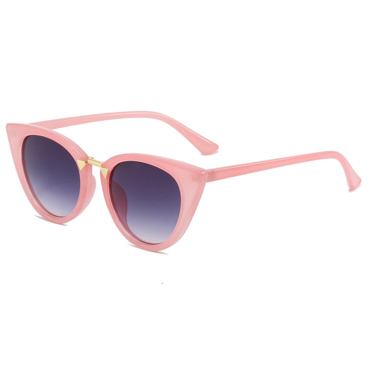 Dame Cat-Eye solbrille med elegant gull detaljer Luvikno