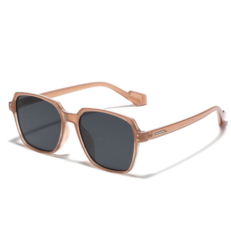 Dame kvadratisk solbrille med moderne plastikkramme og polariserte linser Luvikno
