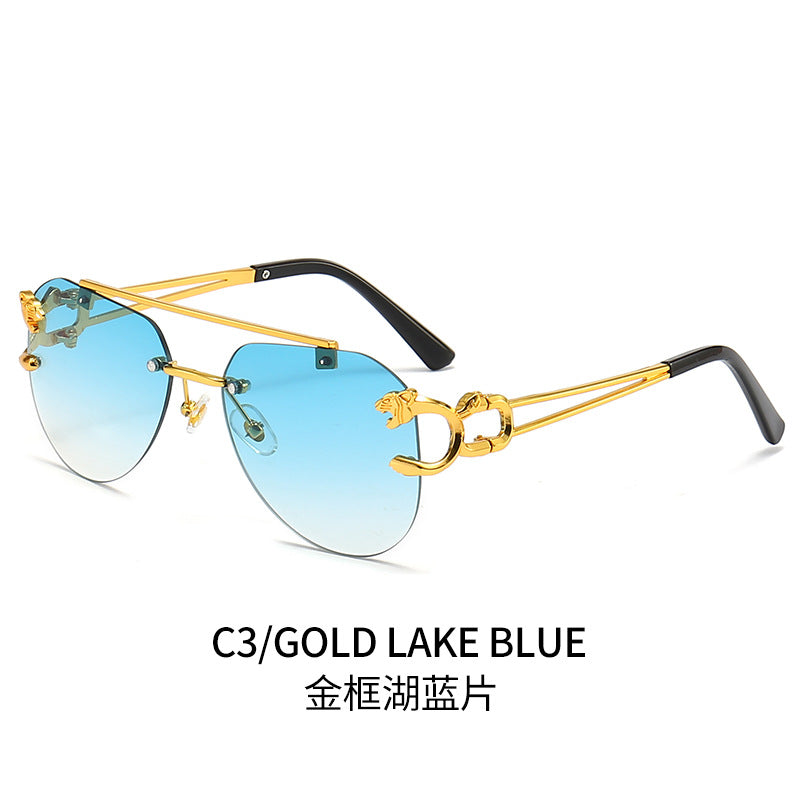 Dame Designer-solbrille med unikt dyreaksent Luvikno