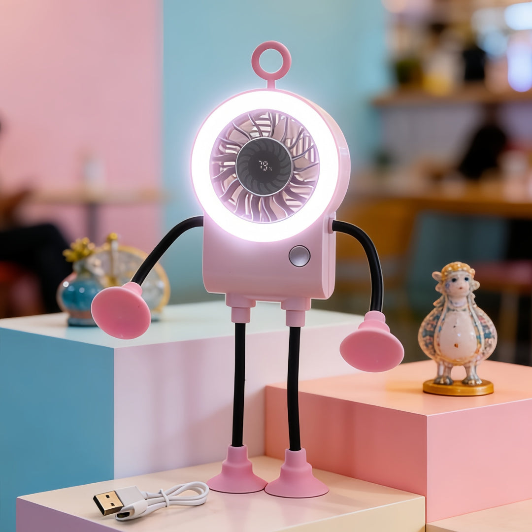 Unisex Kreativ Vifte med integrert LED-belysning Luvikno