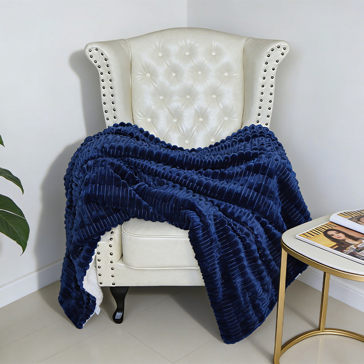 Dame Koselig Struktur-Fleece-Teppe Luvikno