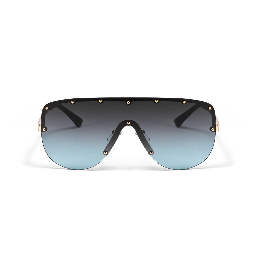 Damer futuristisk oversized solbrille Luvikno