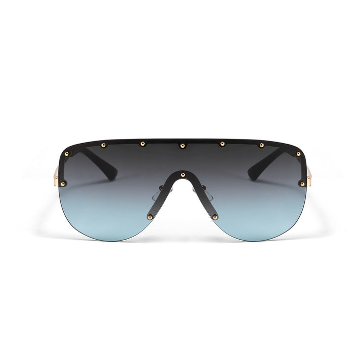 Damer futuristisk oversized solbrille Luvikno