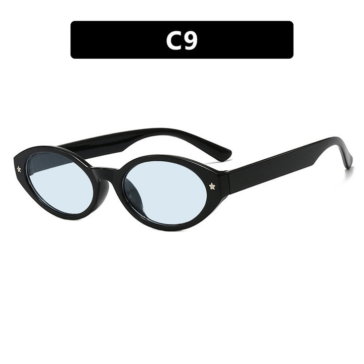 Dame Cat-Eye solbriller med elegant bæreveskedesign Luvikno