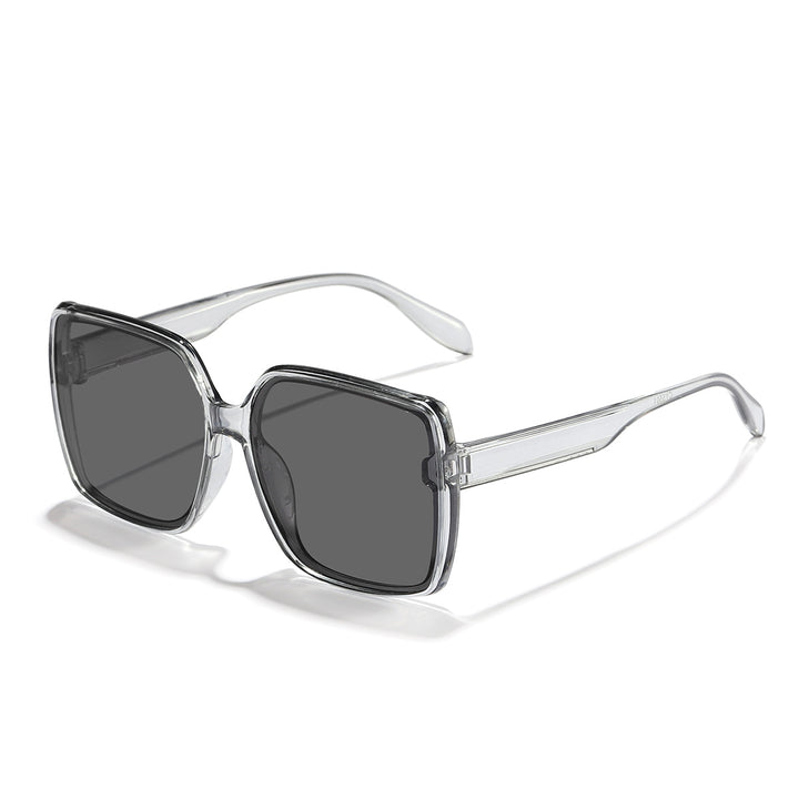 Dame oversized solbrille med moderne kvadratisk ramme og beskyttende glass Luvikno
