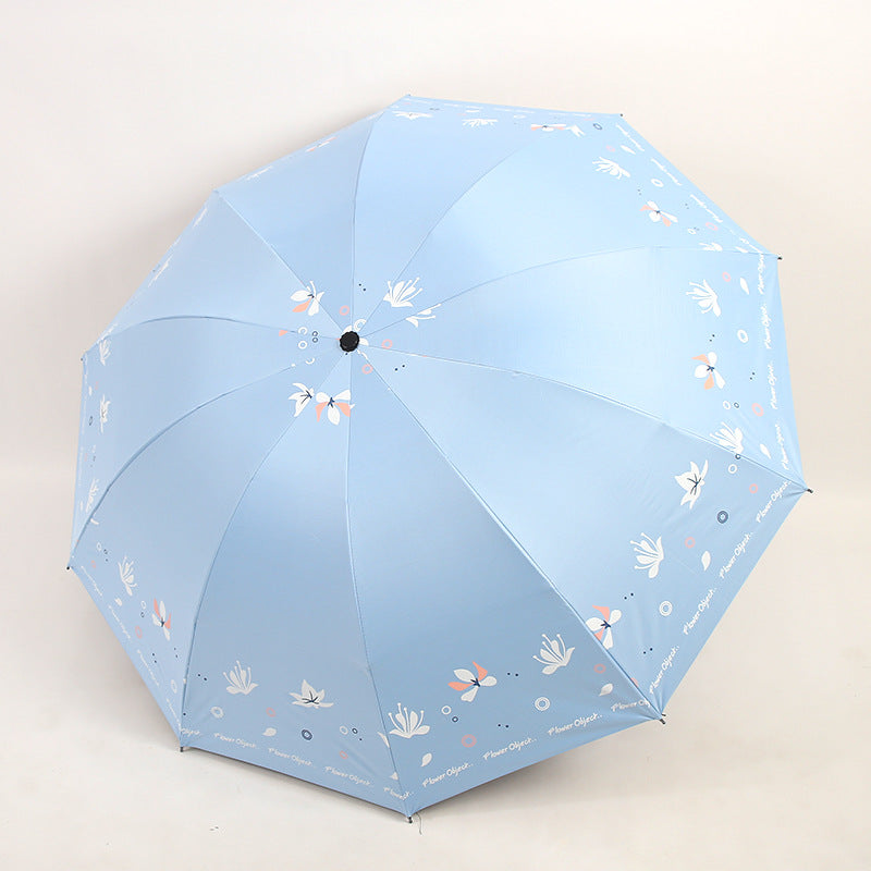 Kvinne elegant paraply med blomstertrykk design Luvikno