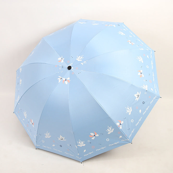 Kvinne elegant paraply med blomstertrykk design Luvikno