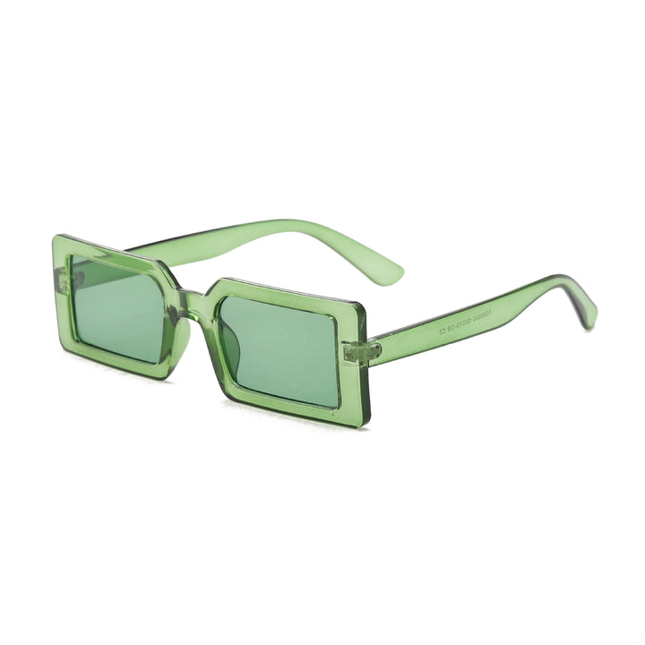 Dame kvadratisk solbrille med moderne gjennomsiktig ramme Luvikno