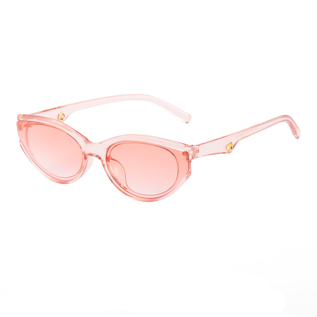 Dame Cat-Eye solbriller med gjennomsiktig, moderne design Luvikno