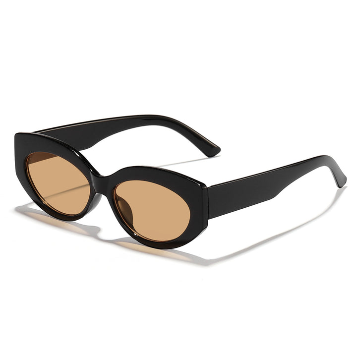 Dame Cat-Eye solbriller med lekent gjennomsiktig design Luvikno