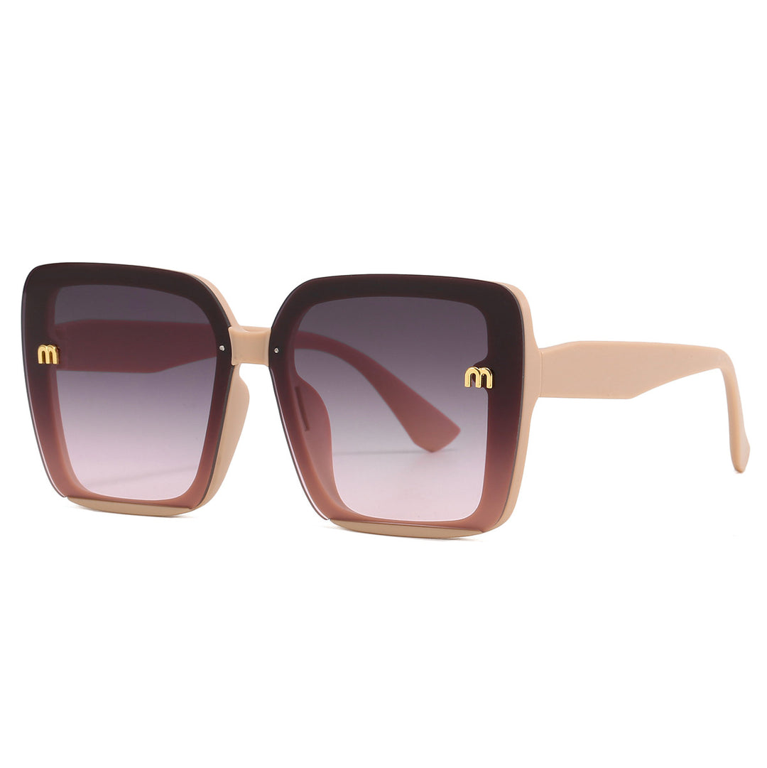 Dame kvadratisk solbrille med elegant ramme Luvikno