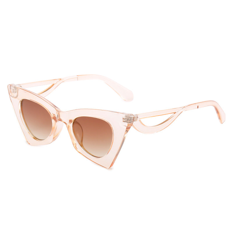 Dame Cat-Eye solbriller med elegante designelementer Luvikno