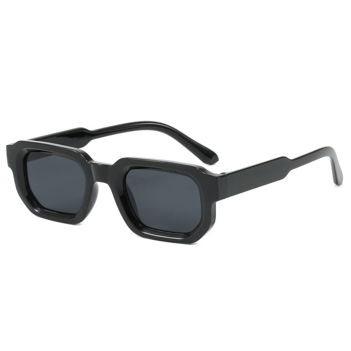 Dame moteriktig firkantet solbrille med klar ramme Luvikno