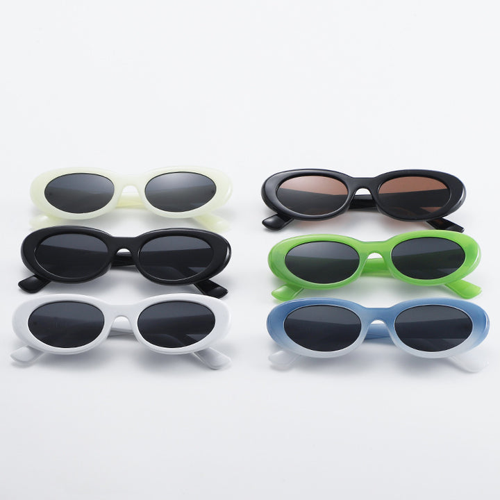 Dame moteriktig Cat-Eye briller med trendy tykke rammer Luvikno