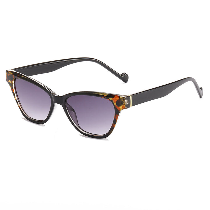 Dame Cat-Eye solbriller med moderne leopardmønster Luvikno