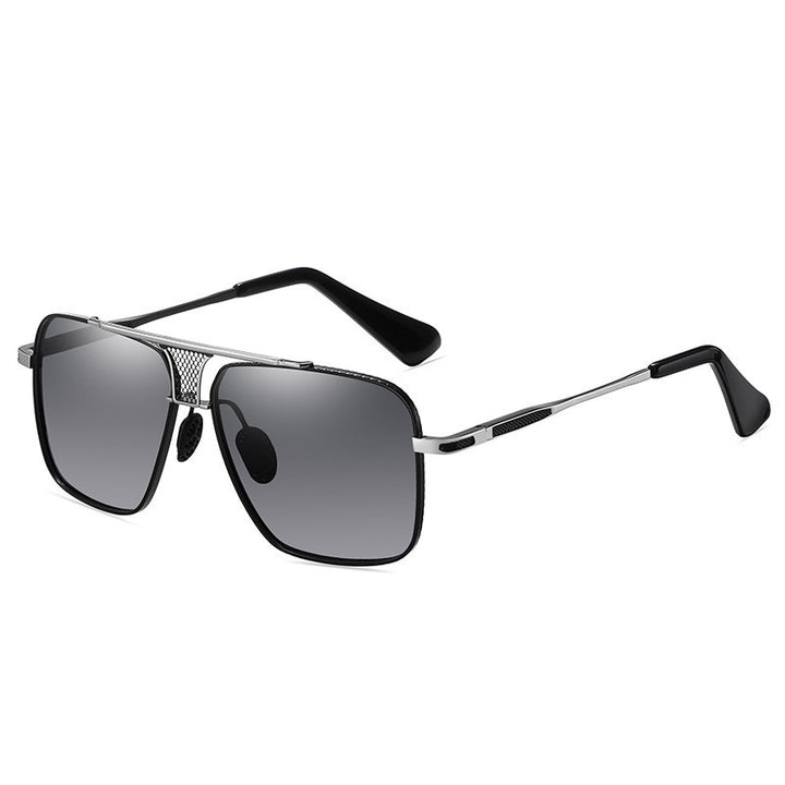Dame Kvadratisk Solbrille med stilfull metallramme og høykvalitets UV-beskyttelse Luvikno