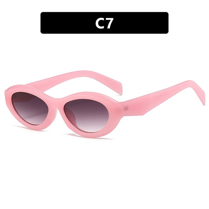 Dame elegant Cat-Eye solbrille med beskyttende UV-filter og moteramme Luvikno