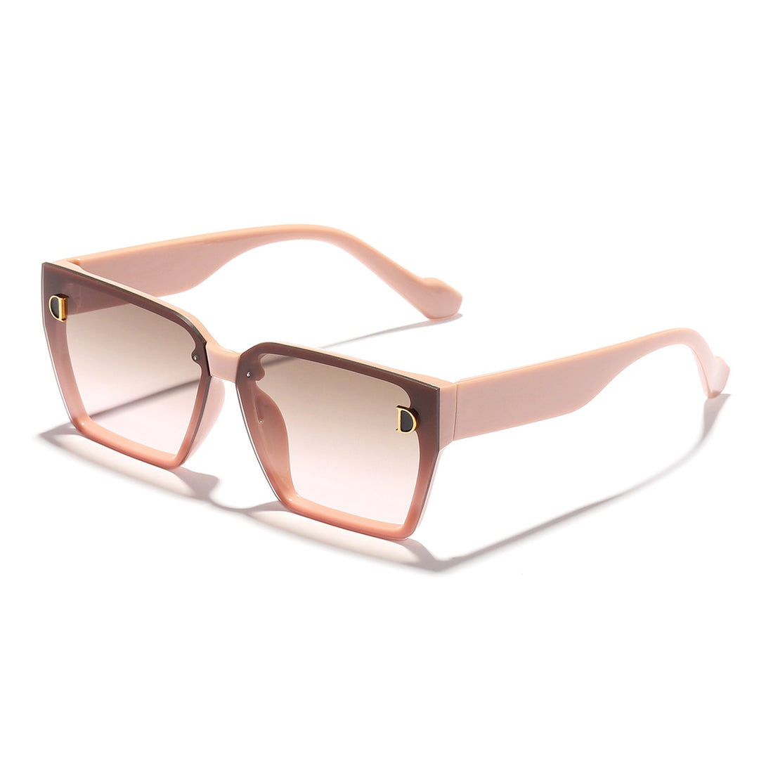 Dame moteriktig solbrille i unikt design med overdimensjonerte glass Luvikno