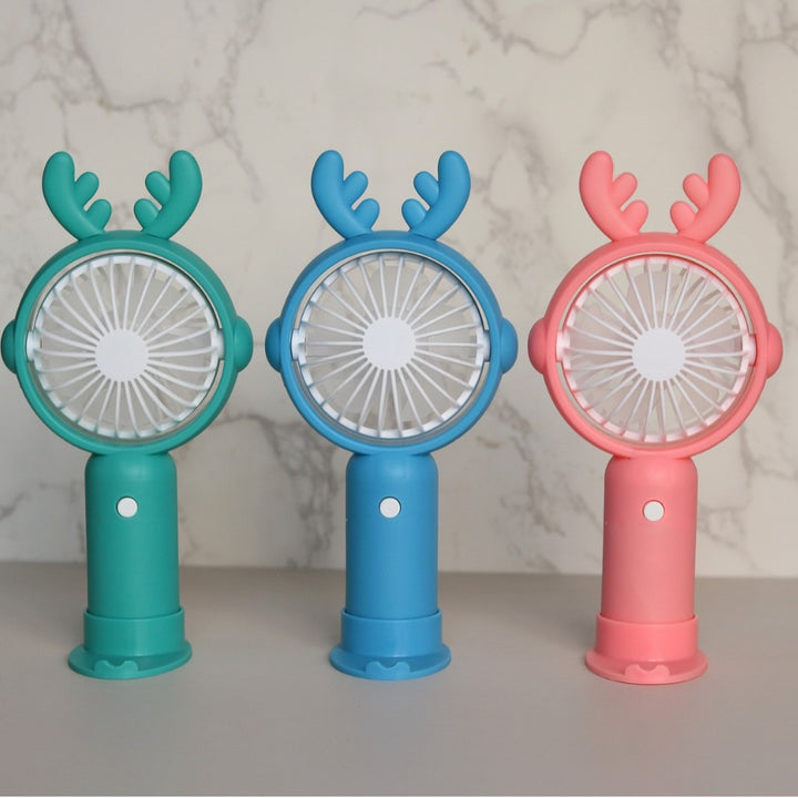Unisex Bærbar Mini-vifteen med ergonomisk design og dyreører Luvikno