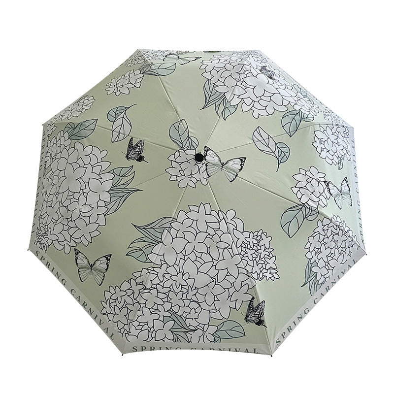 Dame Faltbar paraply med innovativt blomsterdesign Luvikno