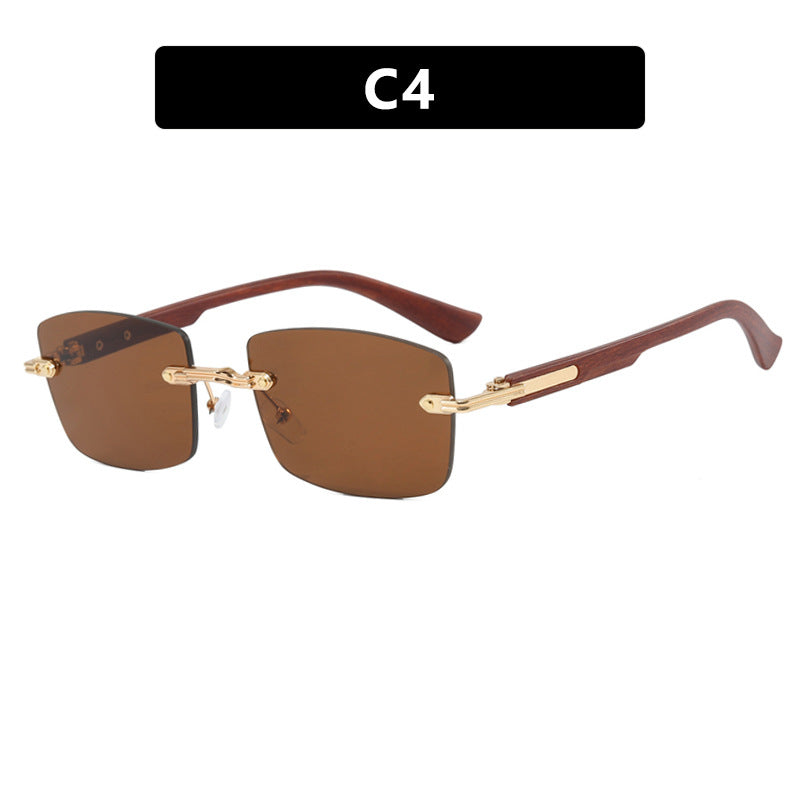 Dame kvadratisk solbrille med trefram og gradientlinser Luvikno