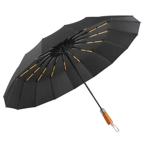 Kvinne Falt Umbrella med Dobbel Vindbeskyttelsessystem Luvikno