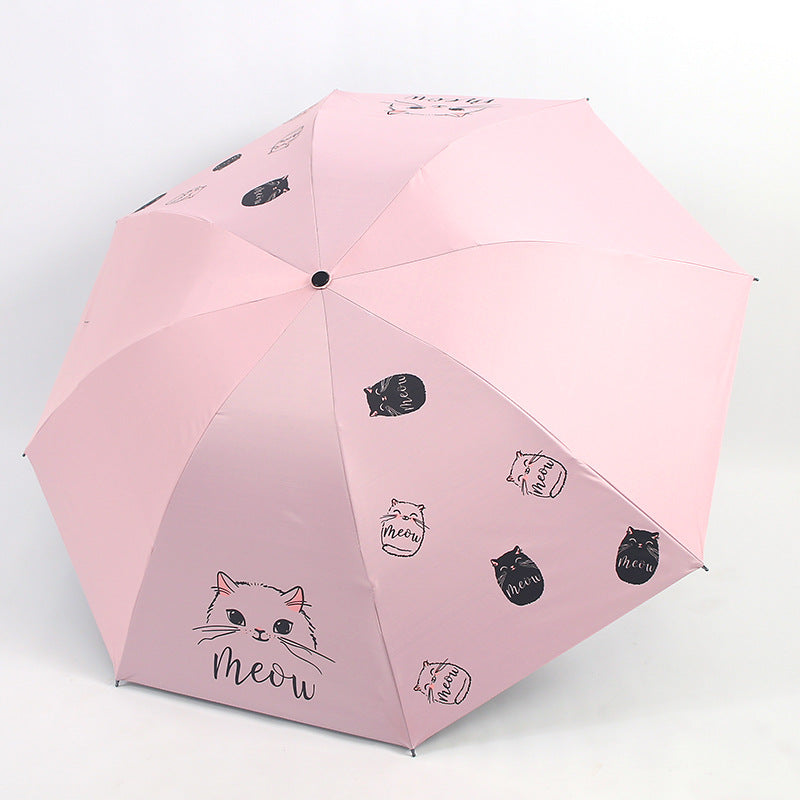 Dameparaply med leken kattedesign Luvikno