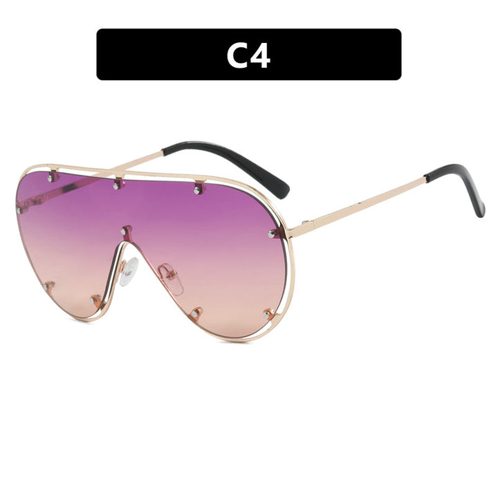 Dame moteriktig oversized solbrille i stilig retro-design Luvikno