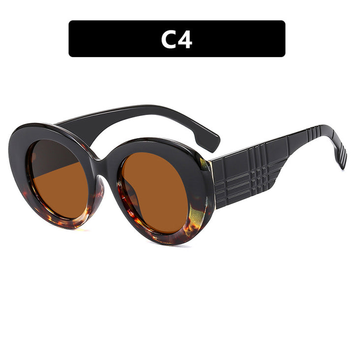 Dame ekstravagant solbrille med kreativ ramdesign og beskyttende UV-filter Luvikno