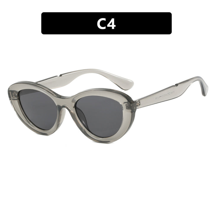 Dame Cat-Eye solbriller med stilfull plastramme og polariserte glass Luvikno