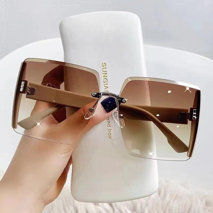 Dame oversized kvadratisk solbrille med uv-beskyttelse Luvikno