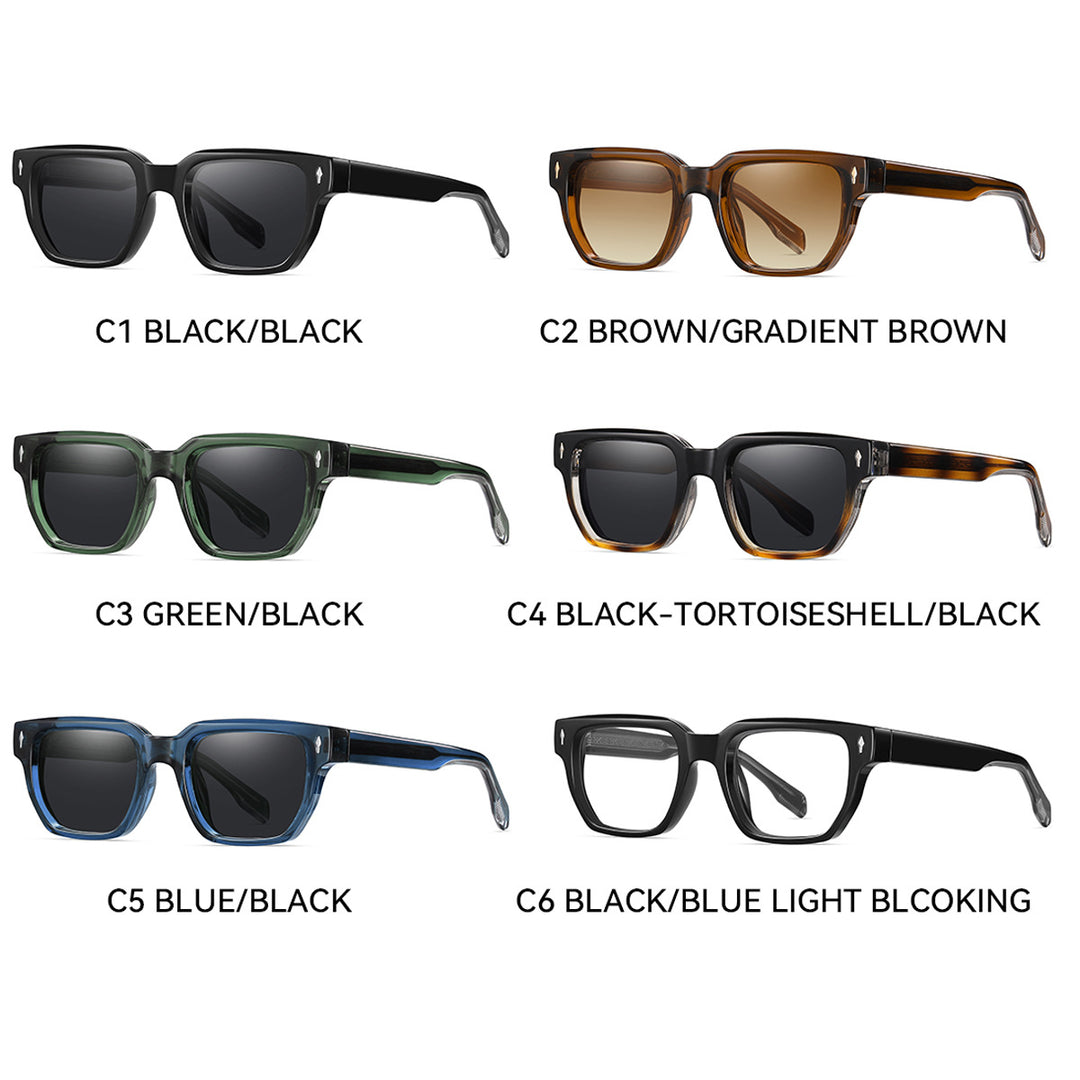 Dame solbrille i moderne, elegante kvadratdesign Luvikno