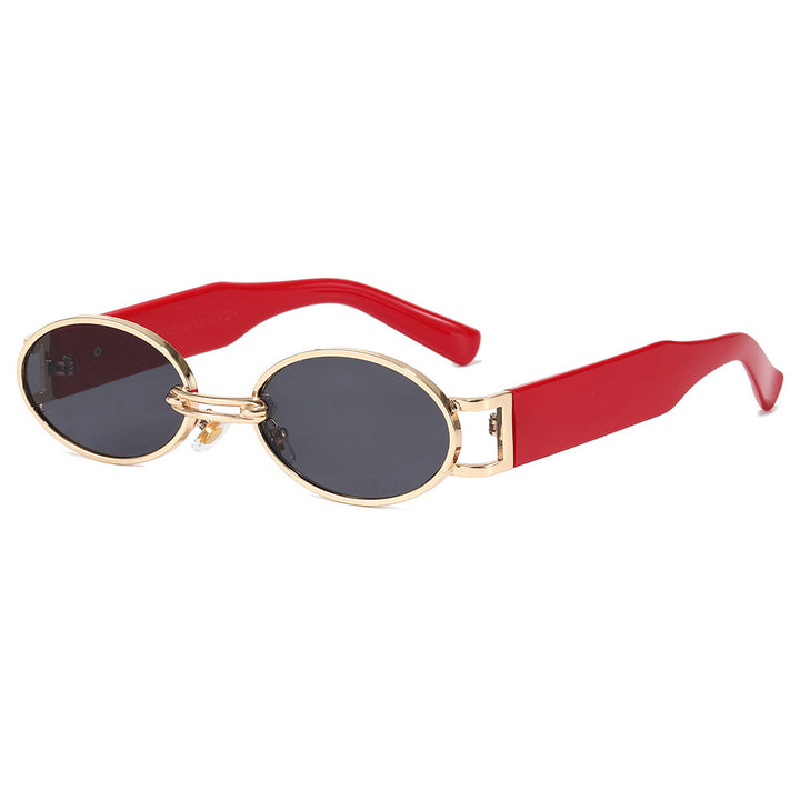 Dame moteriktig solbrille i oval design Luvikno