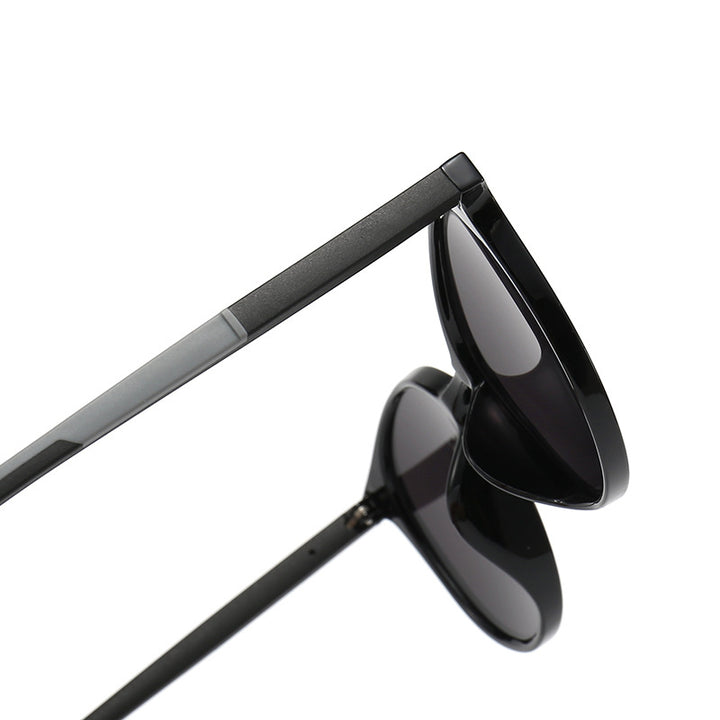 Dame cat-eye solbrille med optisk UV-beskyttelse og moteramme Luvikno