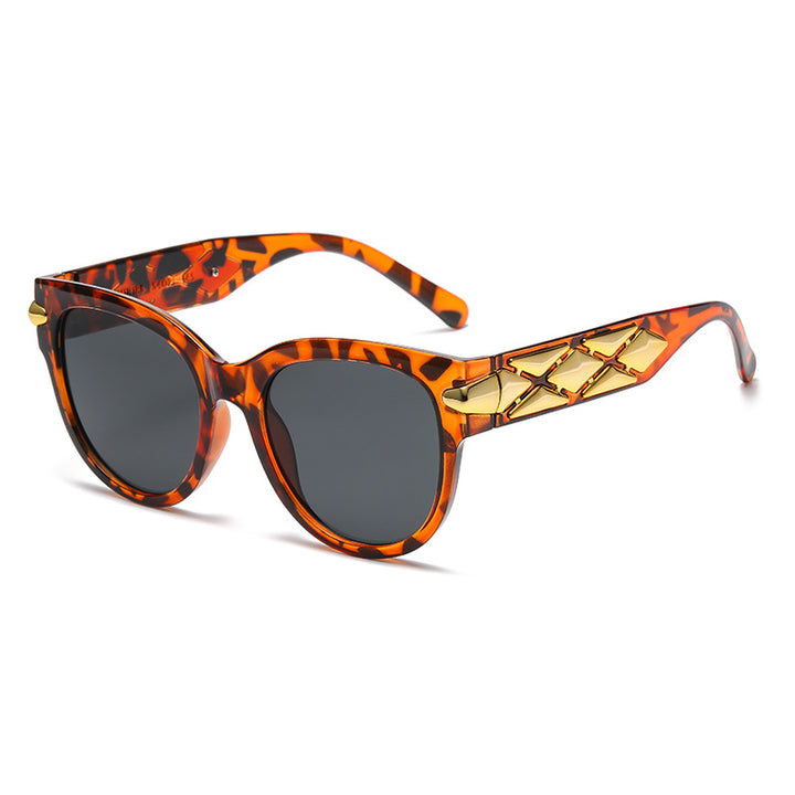 Dame designer solbrille med innovativ, detaljert ramme Luvikno