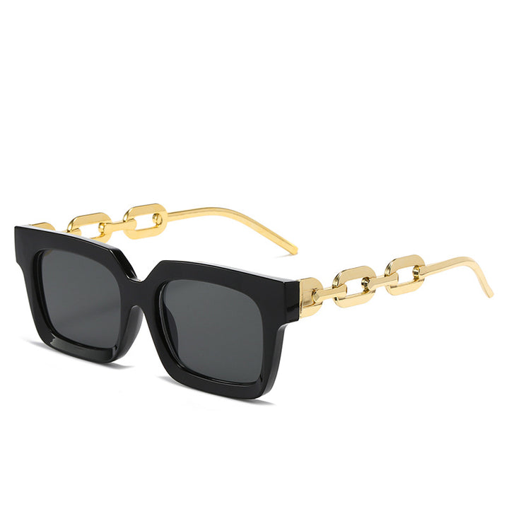 Dame moteriss solbrille med unikt kjedeelement Luvikno