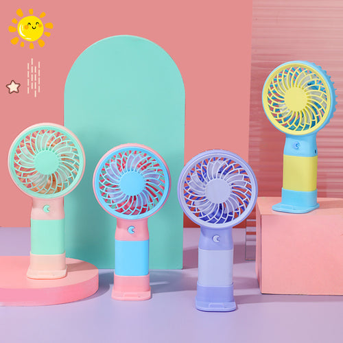 Unisex Bærbar Mini-håndvifte med fargerik design Luvikno