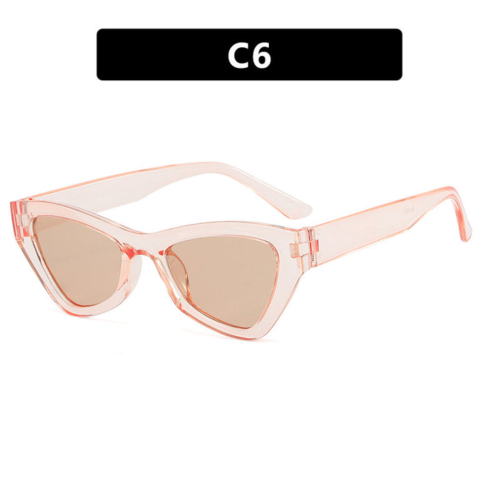 Damen modische Cat-Eye solbrille med transparent ramme Luvikno