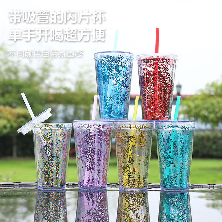 Unisex Glitter Becher Luvikno