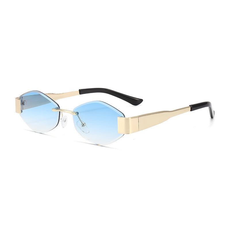 Dame motemessig solbrille med elegant åttekantet ramme og UV-beskyttelse Luvikno
